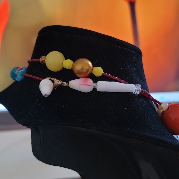 51" Sead Beads & Assorted Colorful Different Shaped Beads Necklace - Stylish - Picture 3 of 4